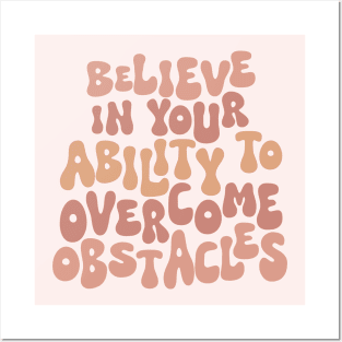 Believe in Your Ability. Boho lettering motivation quote Posters and Art